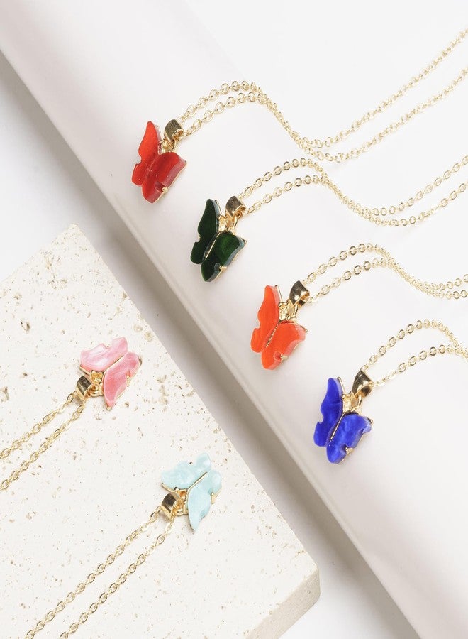 Adoshine Butterfly Necklace Bohemian Retro Chain Friendship Necklace for Women Good Luck Pendant Chain Necklace with Message Card Gift Card - Image 2